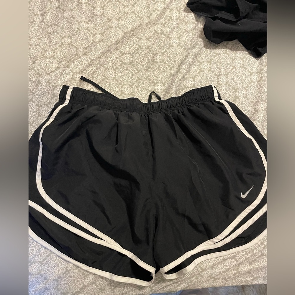 Black Nike athletic shorts